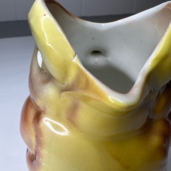 Antique Sevres 1890- Pre 1914 E. Liverpool Ohio Porcelain Bird Creamer/Pitch 5” - Picture 7 of 16